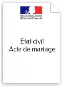 Acte de mariage