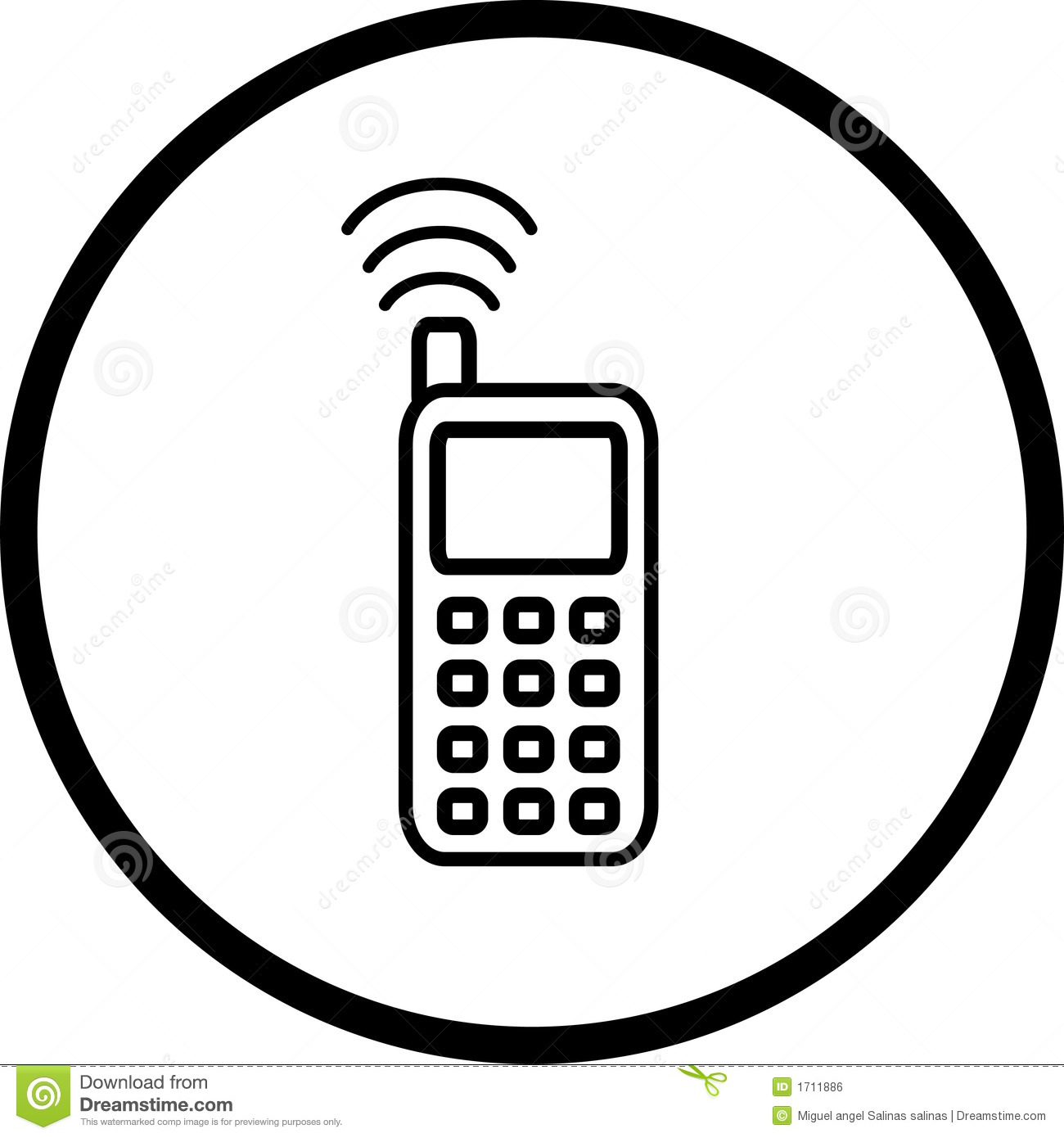 Symbole de t l phone portable 1711886
